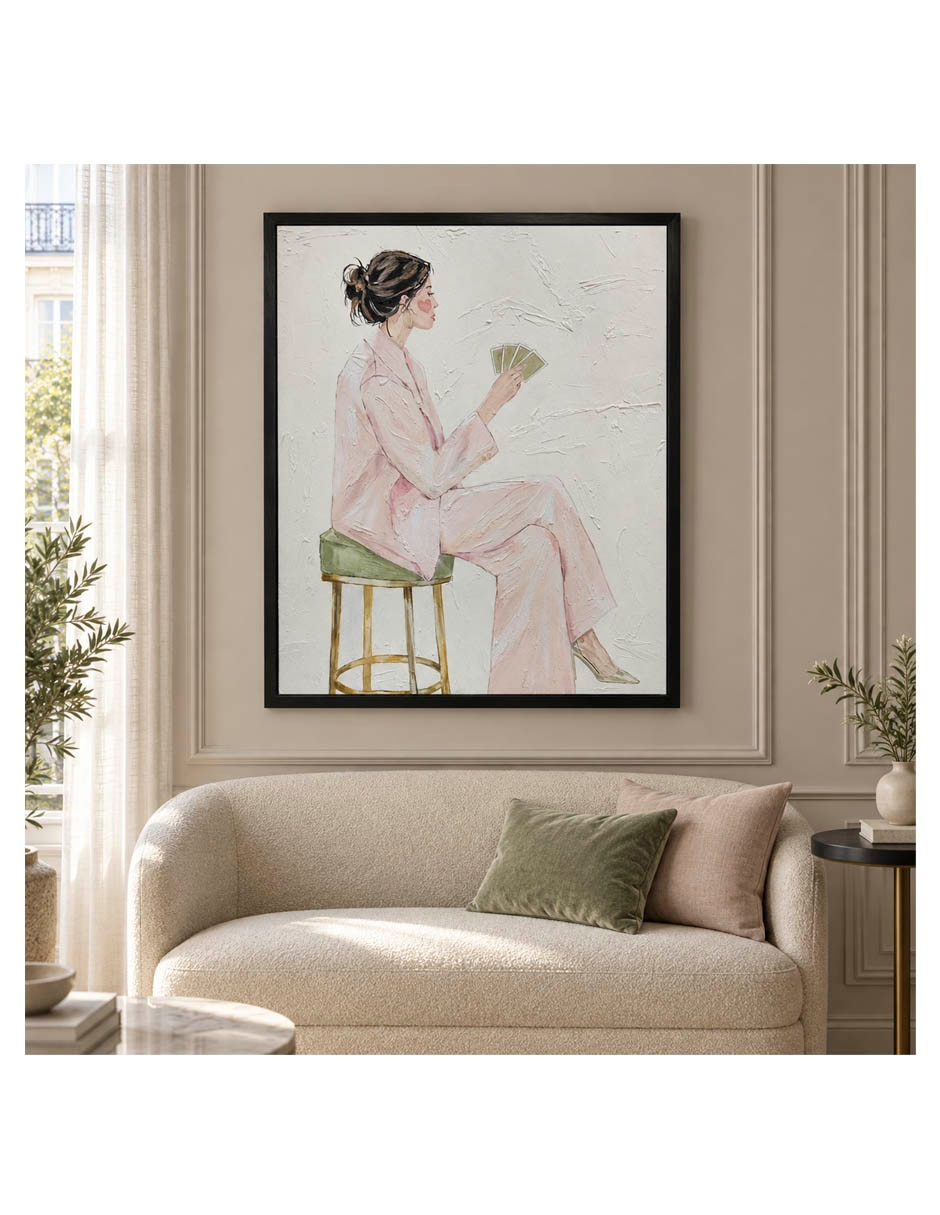 Pintura Suerte en Rosè técnica Técnica mixta 2
