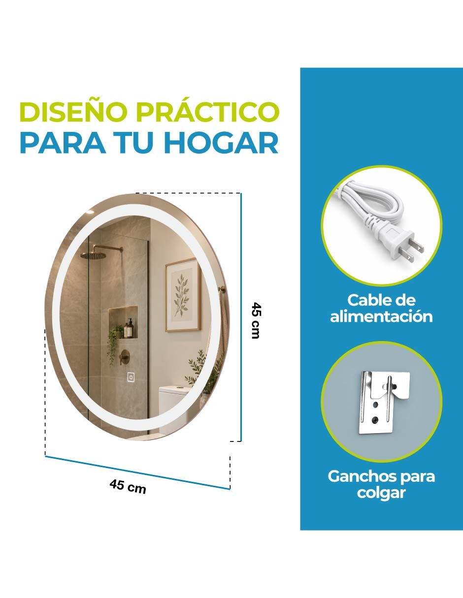 Espejo con luz 7