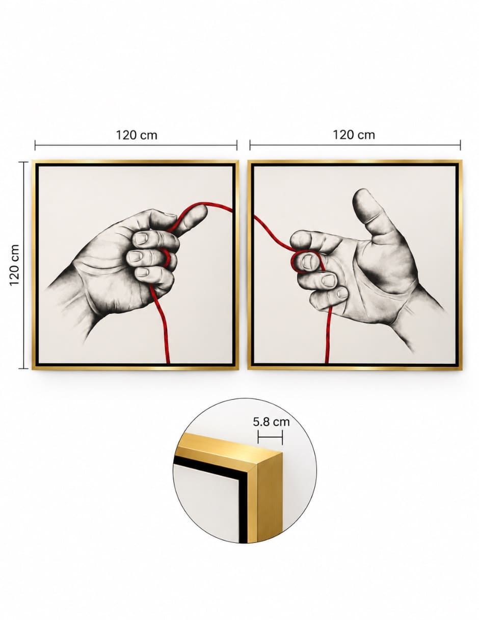 Pintura PINTURA HILO ROJO técnica Hecho a mano PINTURA HILO ROJO 6