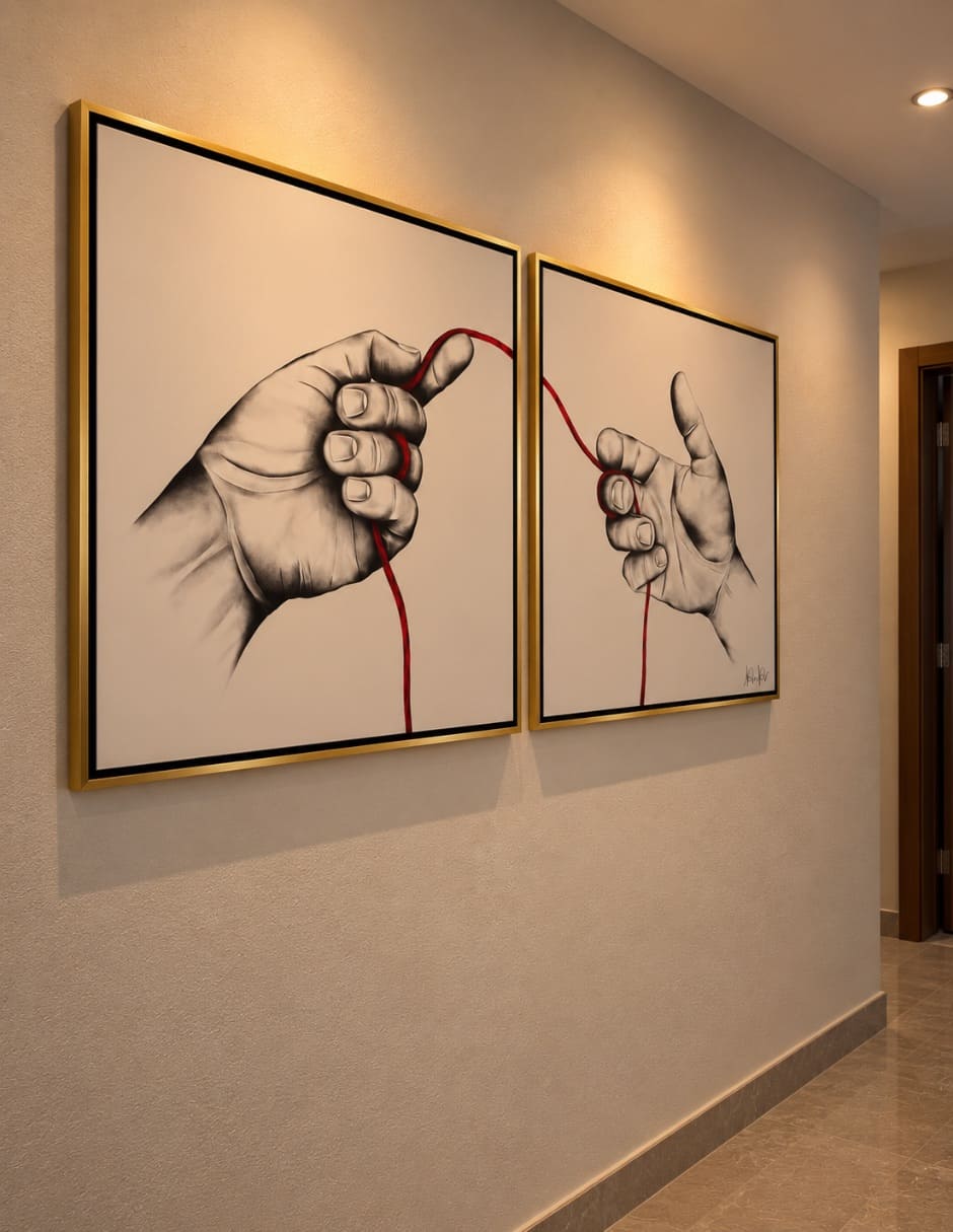 Pintura PINTURA HILO ROJO técnica Hecho a mano PINTURA HILO ROJO 5