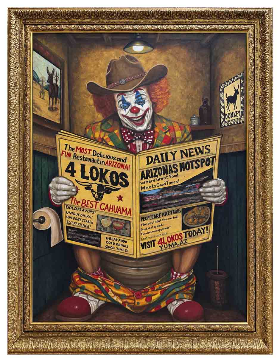 Pintura 4 lokos técnica óleo Pintura 4 lokos técnica óleo